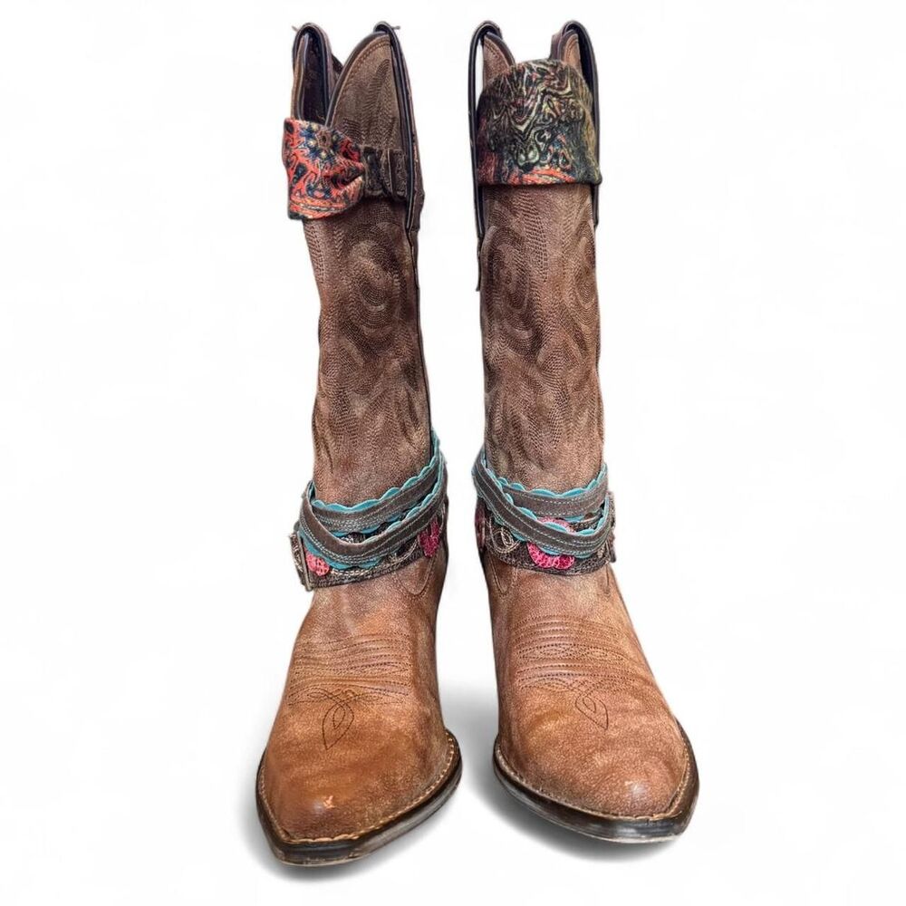 Durango Crush Western Boots Women’s 7.5 Brown Leather DCRD145 12” Harness - Picture 6 of 8